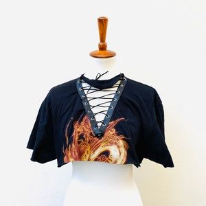 Dragon Crop Top V-Neck 🐉